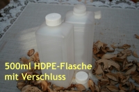 500 ml HDPE-Leerflasche, naturfarben (Verschlu)
